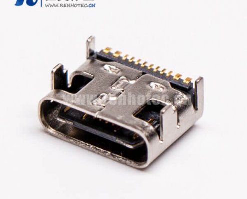 type-c母座usb3.0彎式SMT貼板接PCB