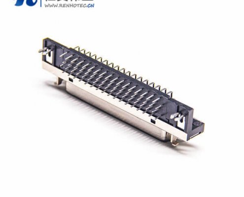 SCSI36接插件HPCN插板插座彎式母頭